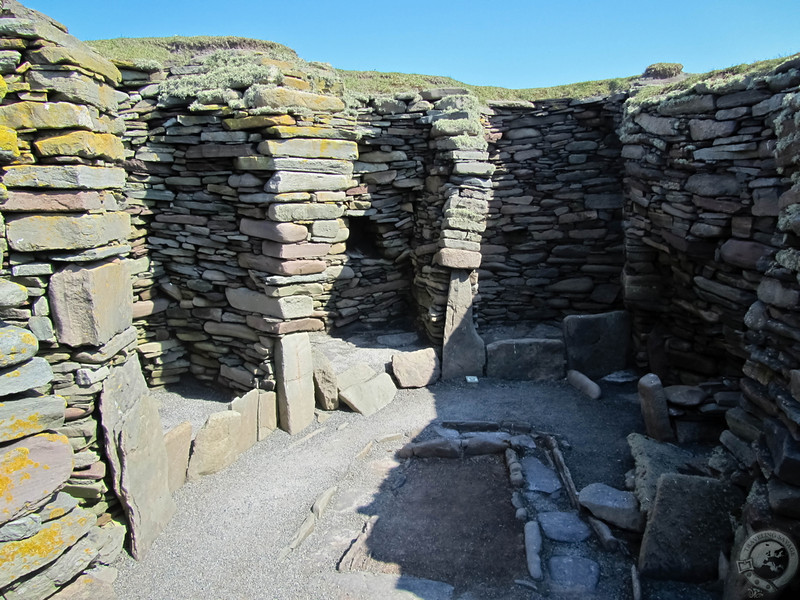 Inside a Pictish Wheelhouse at Jarlshof, Shetland
