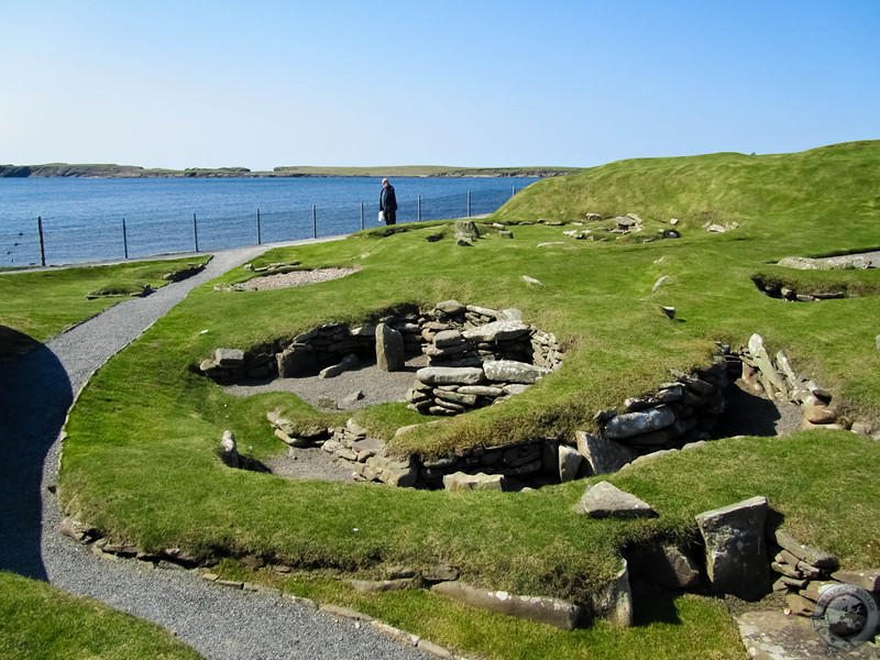 Overlooking Iron Age Structures and West Voe at Jarlshof