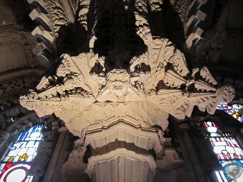 A Green Man at Rosslyn Chapel