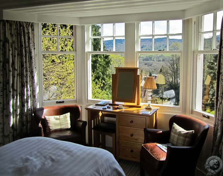 The View from Our Twin Bedroom at Torrdarach House