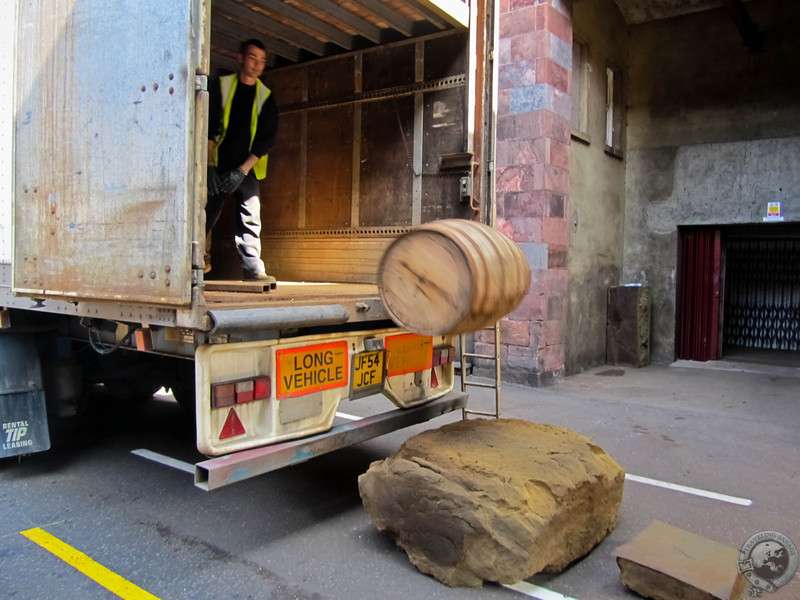 Unloading Casks at Deanston Distillery
