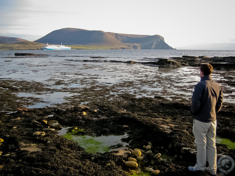 Ferry Chugging Between Orkney's Islands