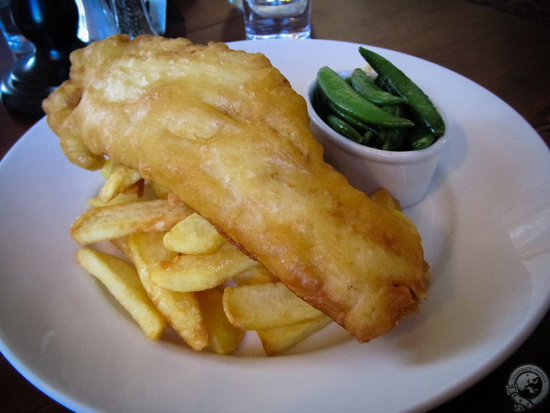 Fish and chips at the Logierait Inn