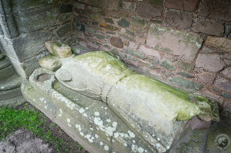 Mossy statuary at Dundrennan Abbey