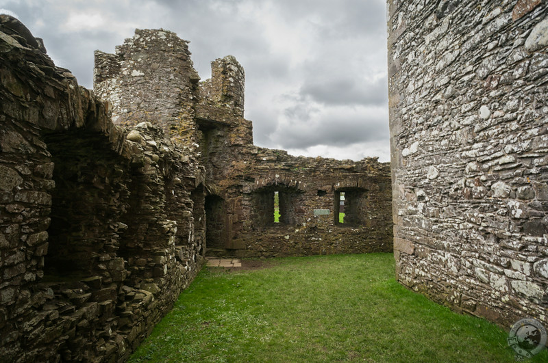 Inside Threave Castle's walls