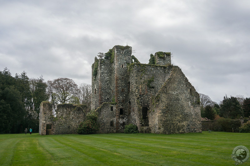 Side-angle shot of Castle Kennedy