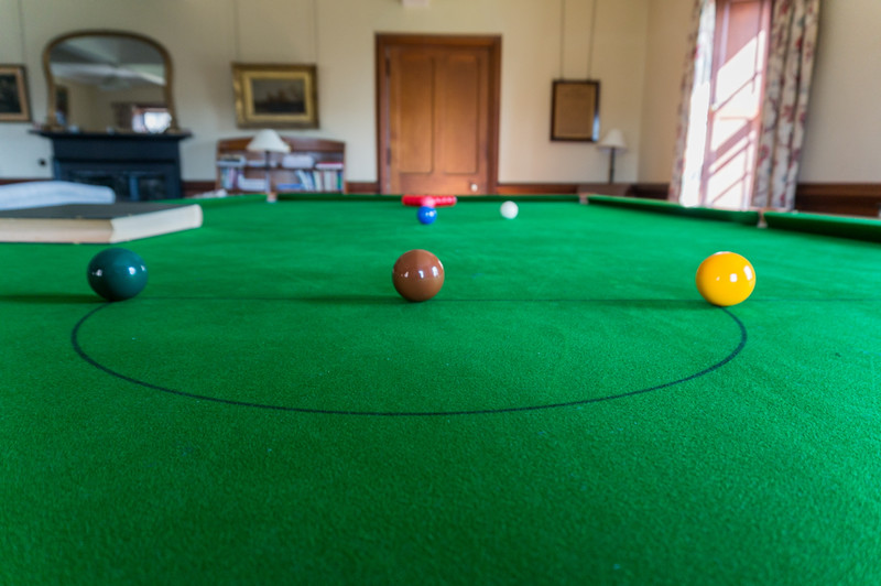 Billiard table in Drumlanrig's shooters' lounge