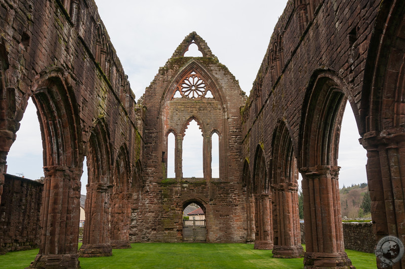 Inside the ruins of Sweetheart Abbey