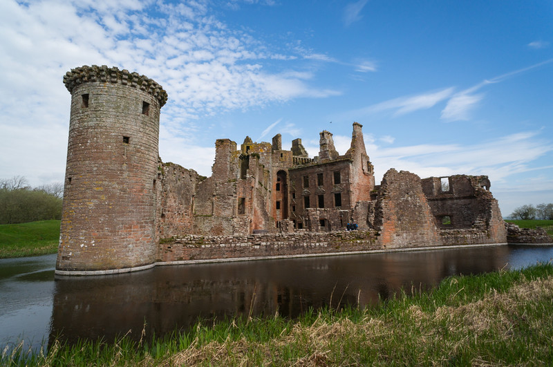 Caerlaverock from across the moat