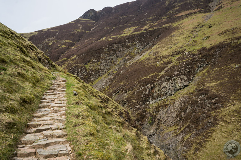 The steps to Grey Mare's Tail