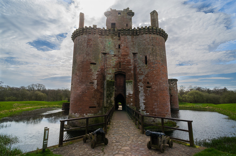 The gates of Caerlaverock Castle