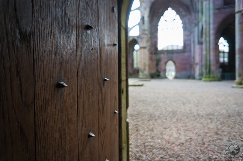 Entering Melrose Abbey