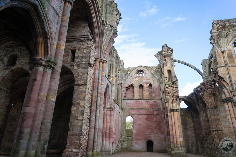 Among the ruins of Melrose Abbey