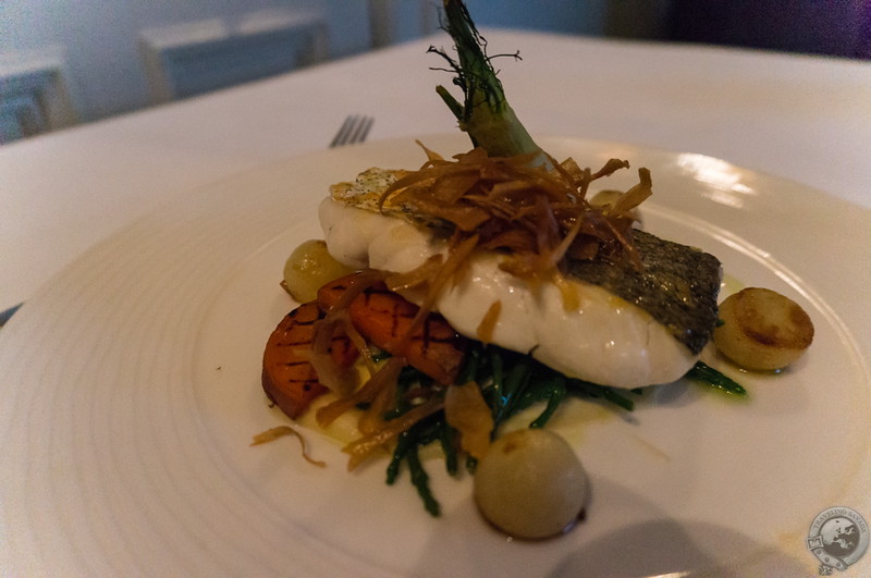 Seared hake fillet