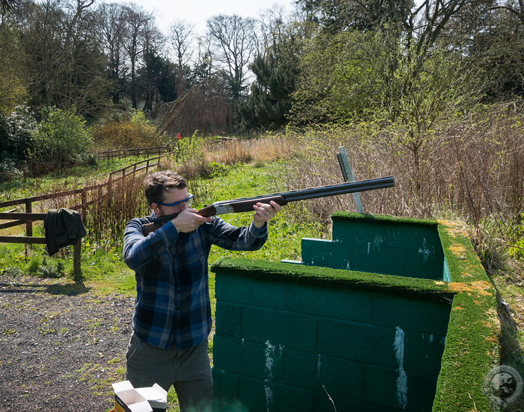 Traveling Savage blasting clay pigeons