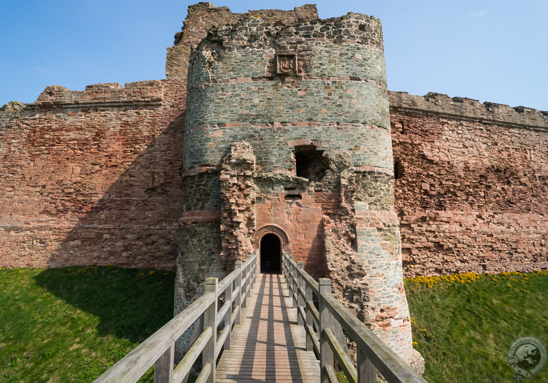 Entering Tantallon Castle