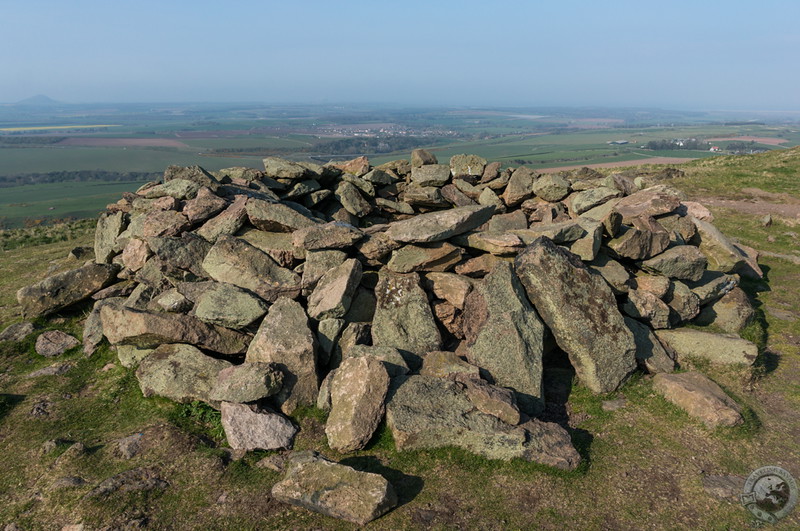 The cairn at the top of Traprain Law