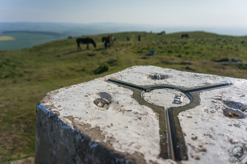 Coordinate plinth on Traprain Law