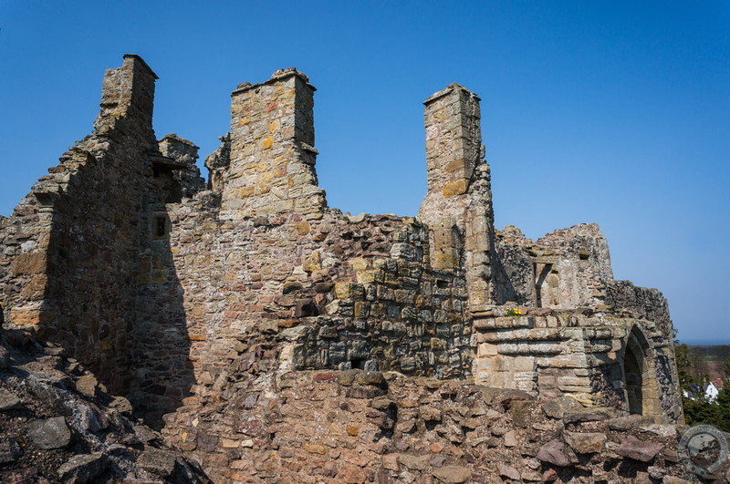 The upper ruins of Dirleton Castle