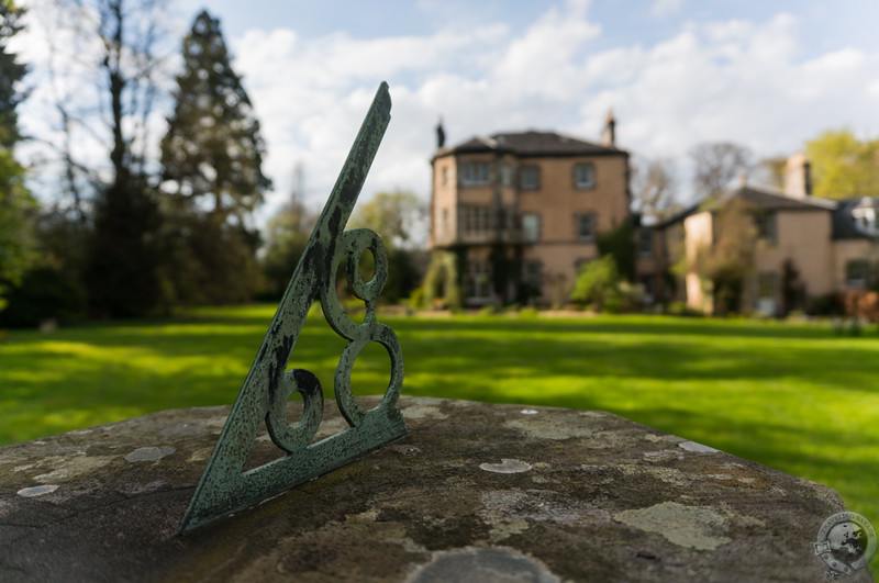 Sundial among Powis House's rear grounds