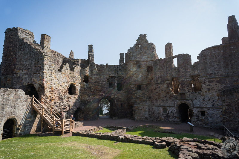 Dirleton Castle's close