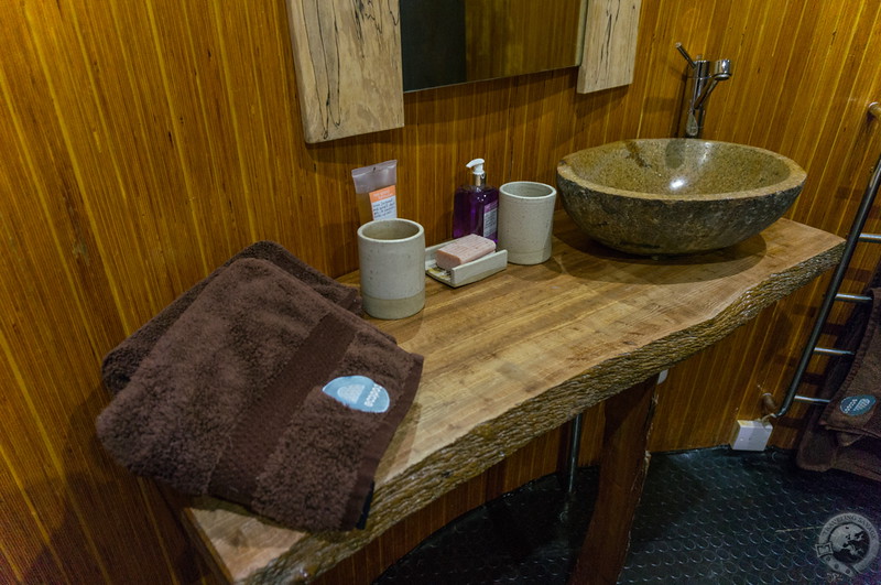 High-end toiletries and plush towels