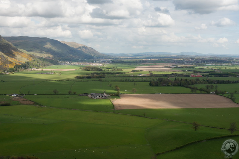 The Ochil Hills gleaming in the Scottish sun