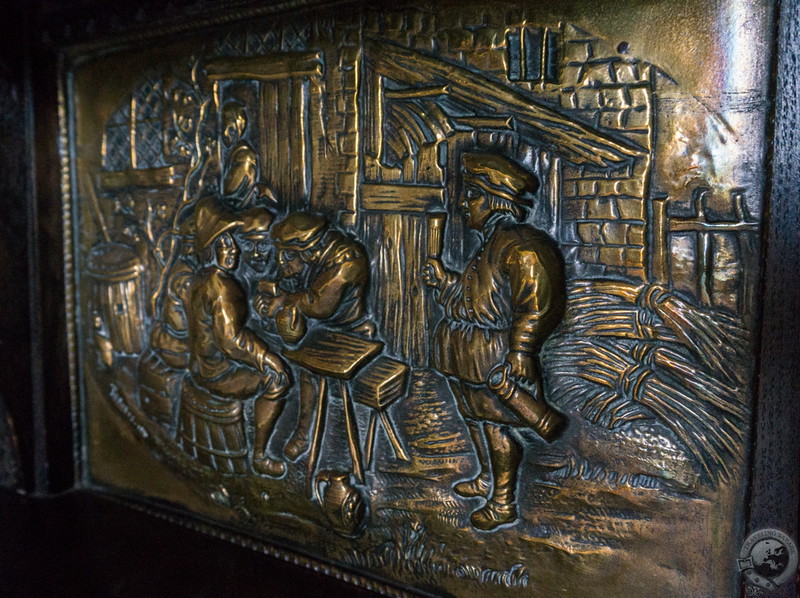 Carving detail from a magnificent four-poster bed