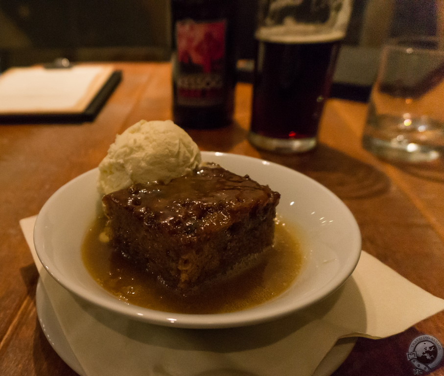 Stout-y Toffee Pudding with Wheat Beer Ice Cream