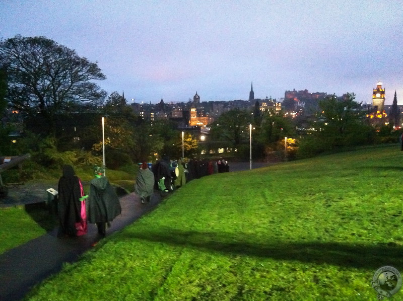 Proceeding up to Calton Hill