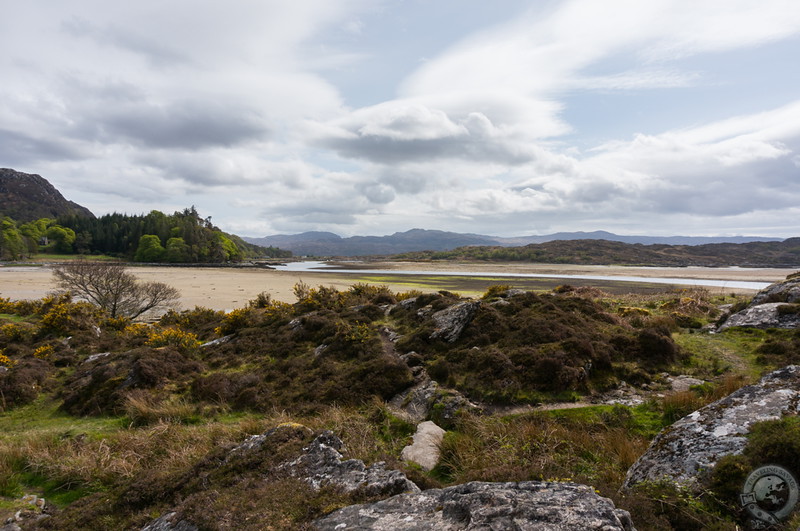 Heath and beach from Castle Tioram