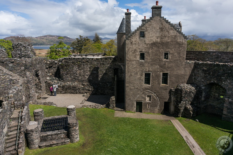 Along the walls of Dunstaffnage Castle