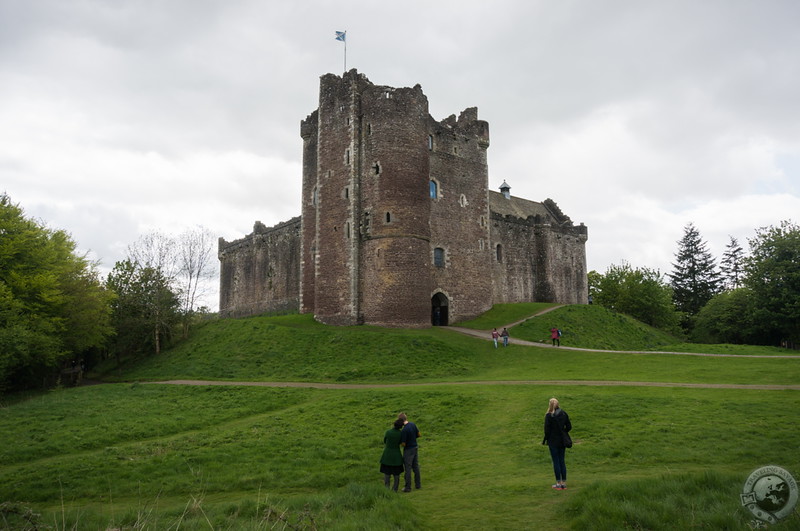 My comrades looking upon Doune Castle