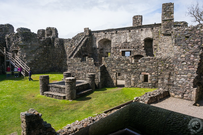 Among the ruins of Dunstaffnage Castle