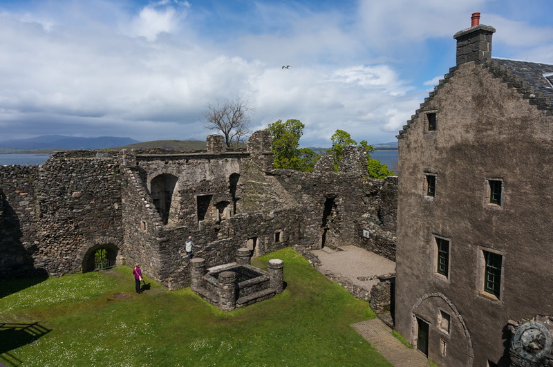 Along the walls of Dunstaffnage Castle