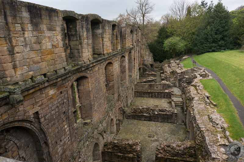 Over the ruined palace at Dunfermline Abbey