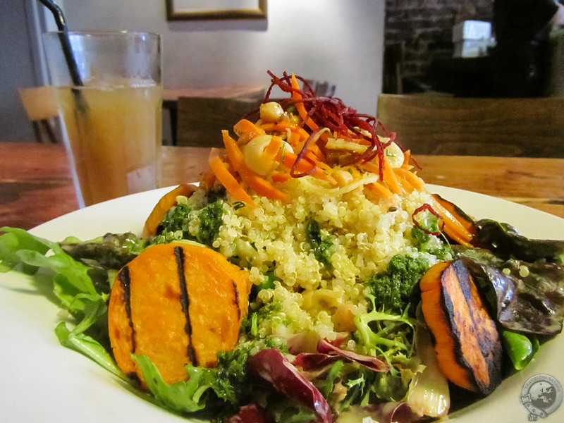 Huge vegan salad at Left Bank