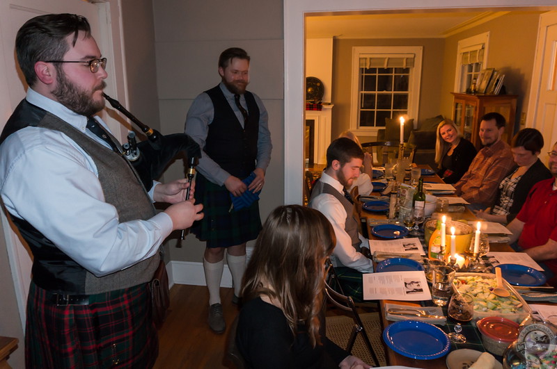 Piping in the haggis