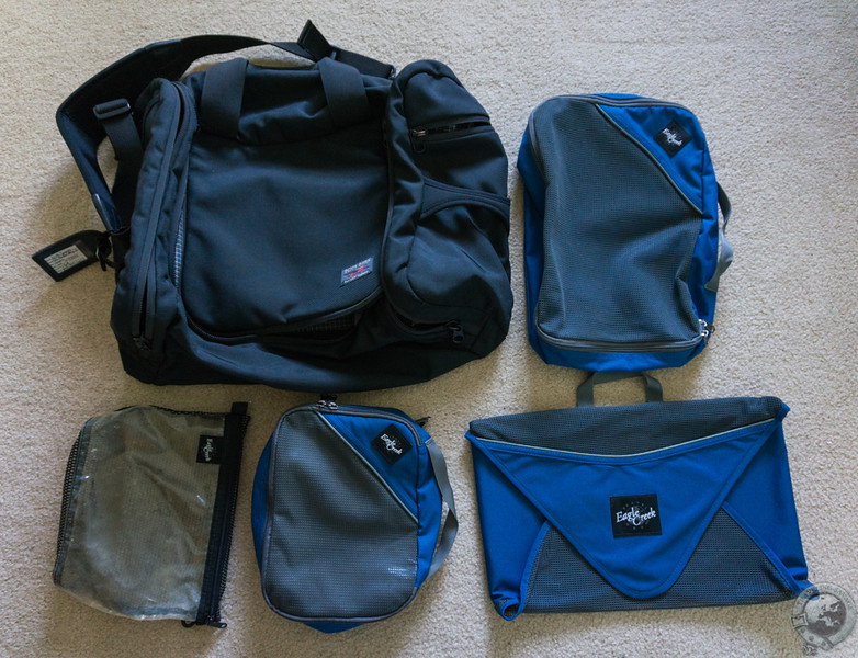 Tom Bihn Aeronaut and Eagle Creek packing cubes