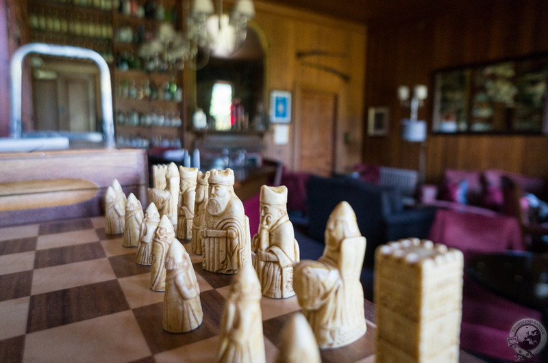 Chess in the Torridon Hotel's bar