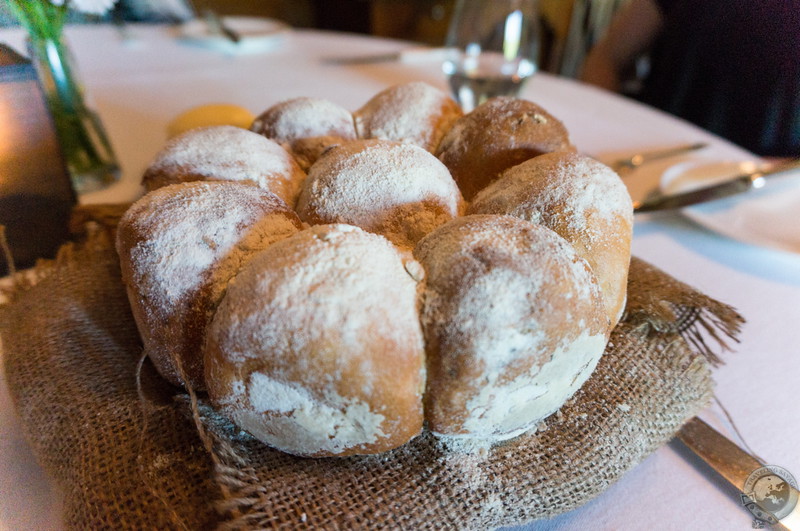 Incredible bread in a burlap cover