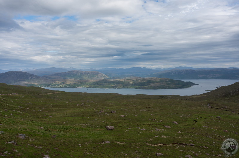 Massive views inland to the heart of Applecross from Bealach na Ba