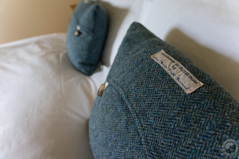 Hand-knit pillows from Achiltibuie