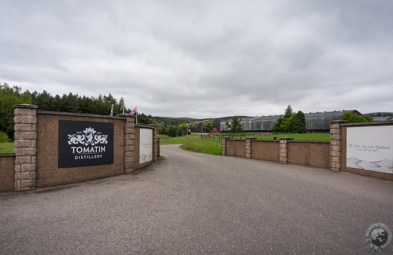 Arriving at Tomatin Distillery