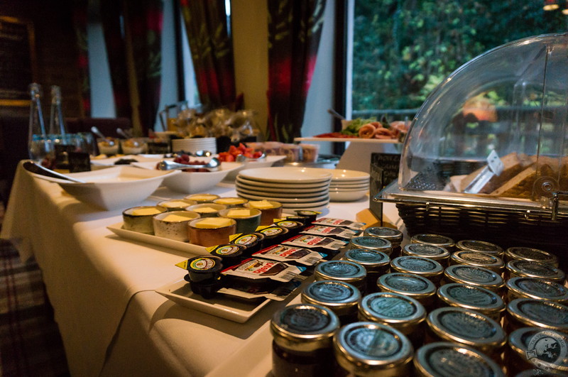 The cold breakfast spread at The Old Mill Inn