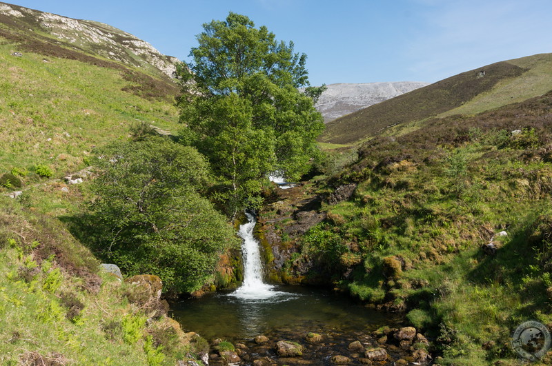 Beautiful waterfall at the trail head