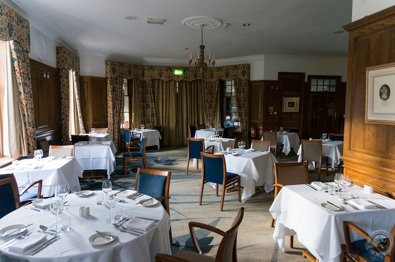 The dining room at the Dunkeld House Hotel