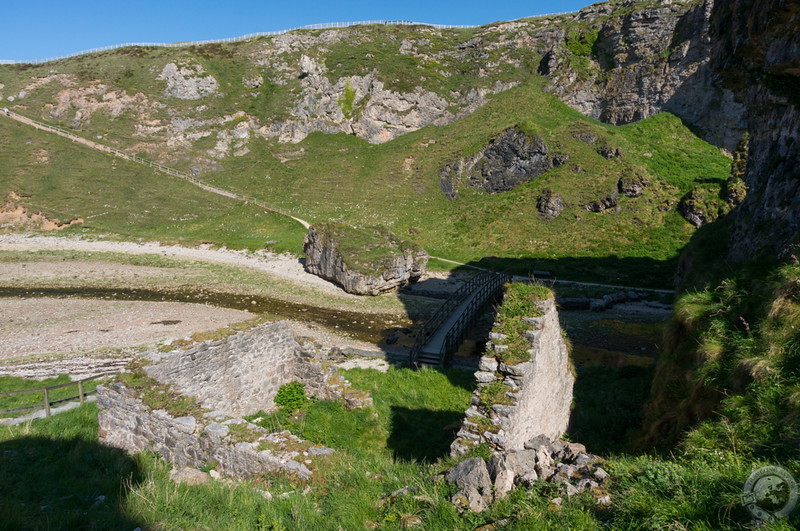 Descending to Smoo Cave