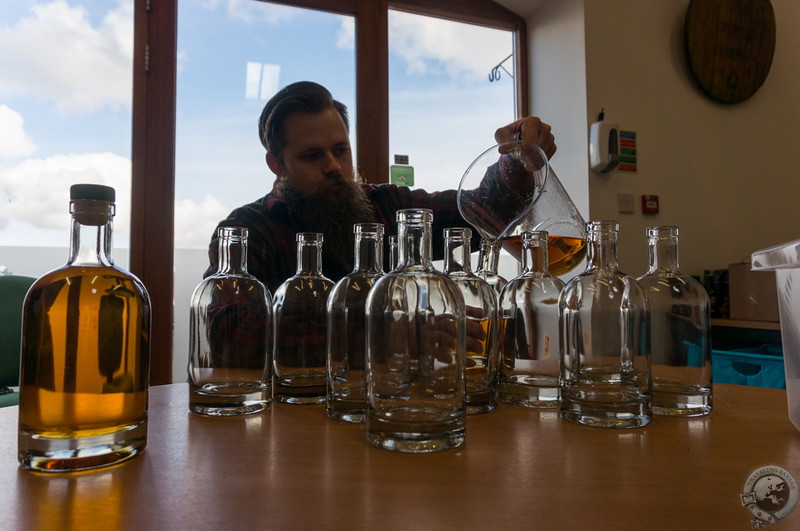 My compatriot hand-filling bottles of single malt