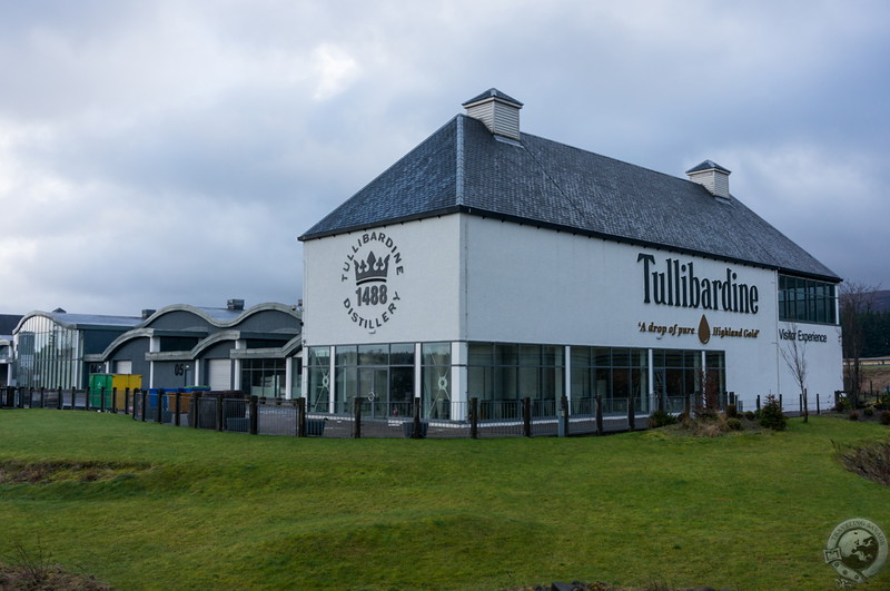 Tullibardine Distillery on a cloudy February morning